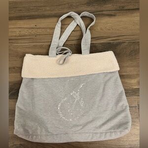 Vintage Victoria’s Secret Grey Rhinestone Sherpa Tote